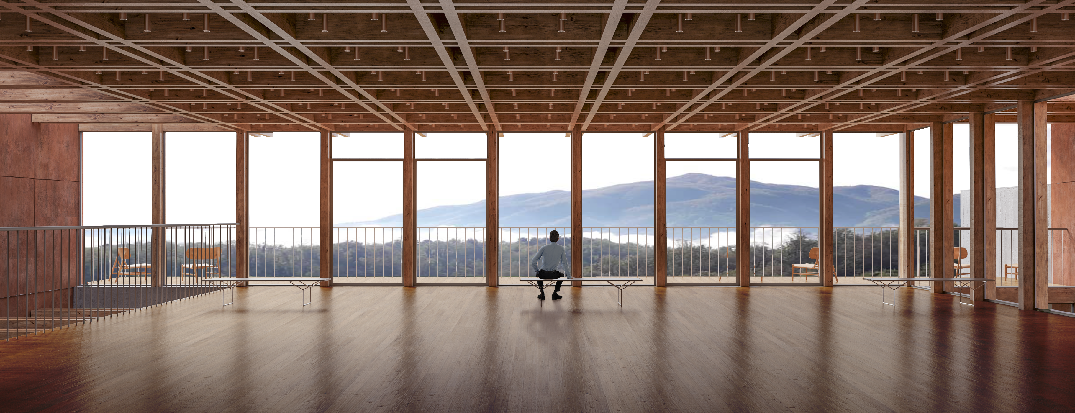 competition breathtaking visualization showing magnificent view from winery windows